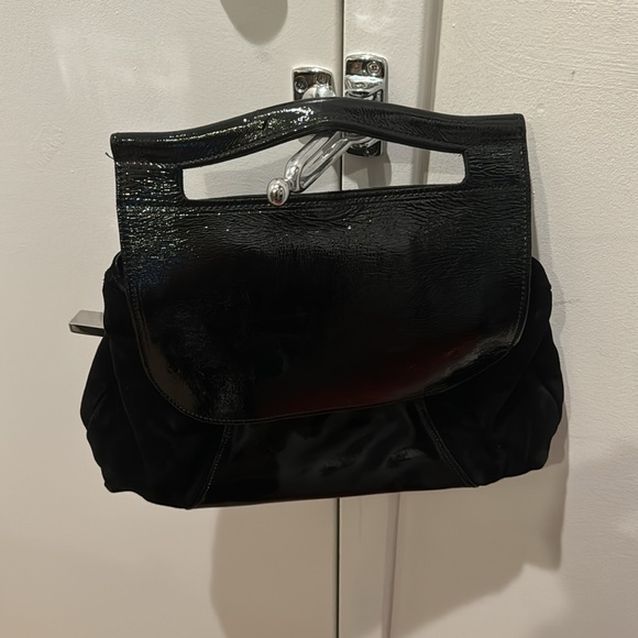 Jas M.B. London clutch with handle patent leather and suede black - Picture 7 of 7